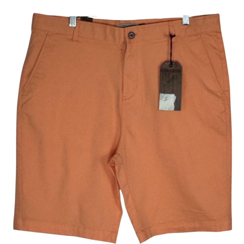 Hudson & Barrow Mens 38‎ Peach Chino Shorts Stretch Cotton Spandex NWT